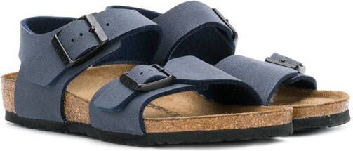 Birkenstock Kids buckled sandals Blue