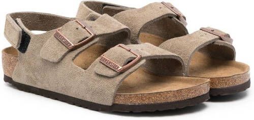 Birkenstock Kids Milano HL leather sandals Green
