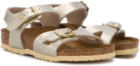 Birkenstock Kids Rio metallic sandals Gold