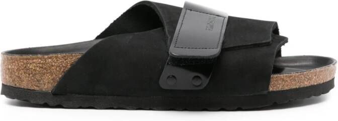 Birkenstock Kyoto suede flat sandals Black