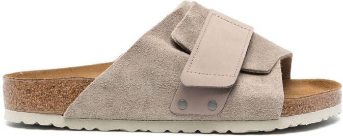 Birkenstock Kyoto touch-strap slip-on sandals Neutrals