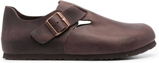 Birkenstock London round-toe leather loafers Brown