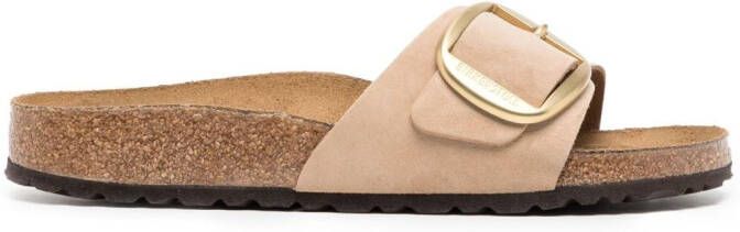 Birkenstock Madrid buckled leather sandals Brown