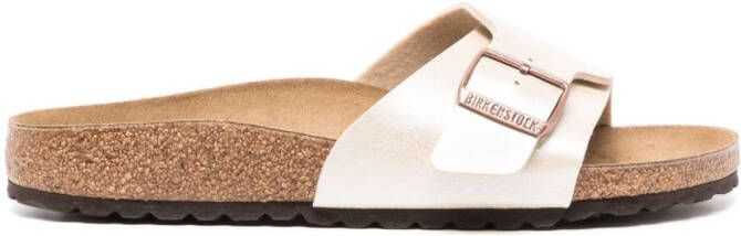 Birkenstock Madrid suede slides White