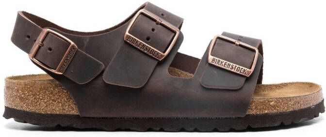 Birkenstock Milano buckled 35mm sandals Brown