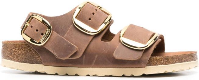 Birkenstock Milano buckled slingback sandals Brown