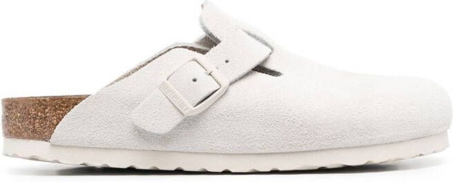 Birkenstock side buckle-detail slippers White