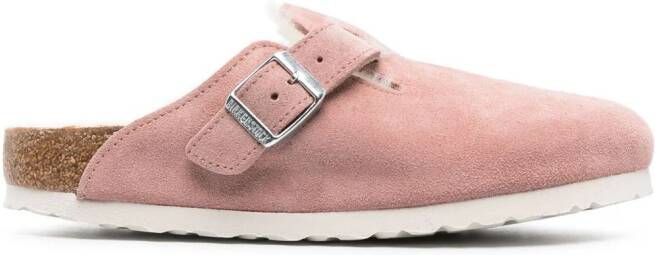 Birkenstock side buckle-fastening slides Pink