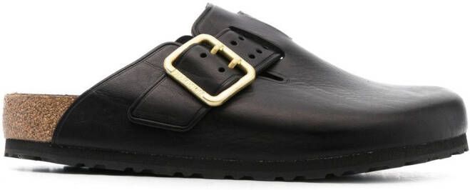 Birkenstock slip-on leather shoes Black