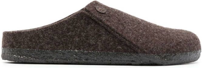 Birkenstock Zermatt wool-felt slippers Brown