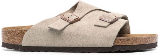 Birkenstock Zürich suede sandals Neutrals