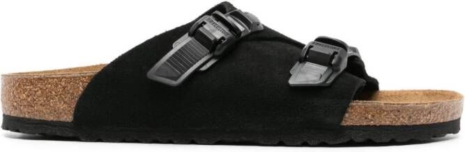 Birkenstock Zürich Tech suede slides Black