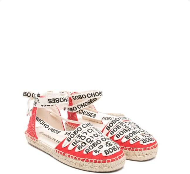 Bobo Choses logo-print laces espadrilles Red
