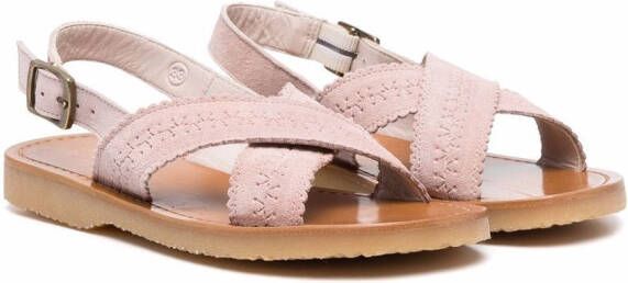 Bonpoint Akin suede sandals Pink