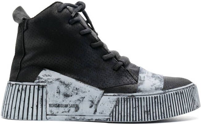 Boris Bidjan Saberi Bamba platform high-top sneakers Black