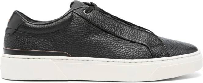 BOSS lace-up leather sneakers Black