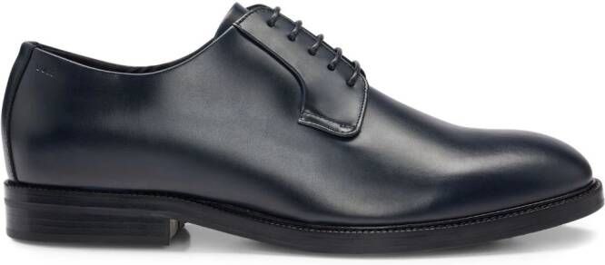 BOSS leather Derby shoes Blue