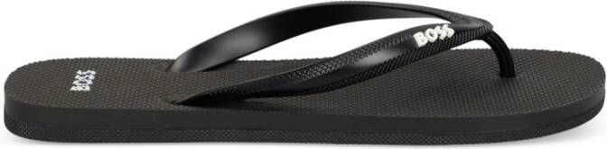 BOSS logo-em ed flip-flops Black