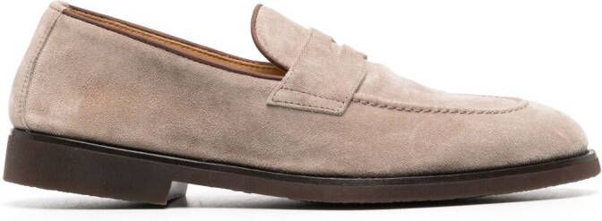 Brunello Cucinelli calf-suede loafers Neutrals