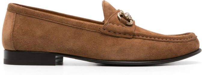 Brunello Cucinelli horsebit-deatil suede loafers Brown