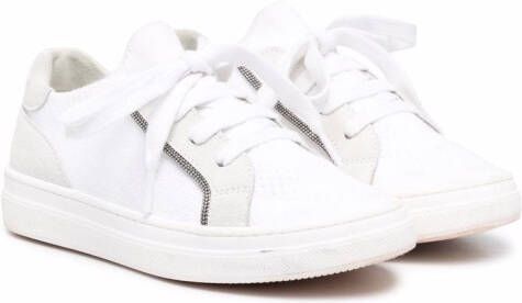 Brunello Cucinelli Kids low lace-up sneakers White