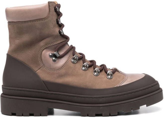 Brunello Cucinelli lace-up ankle boots Brown