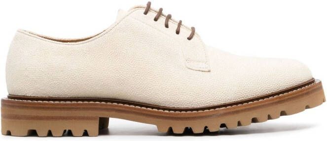 Brunello Cucinelli lace-up leather derby shoes Neutrals