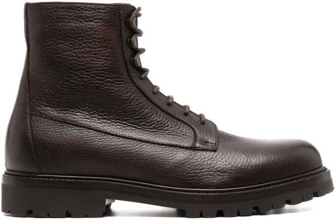 Brunello Cucinelli leather ankle boots Brown