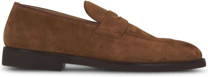 Brunello Cucinelli penny-slot suede loafers Brown