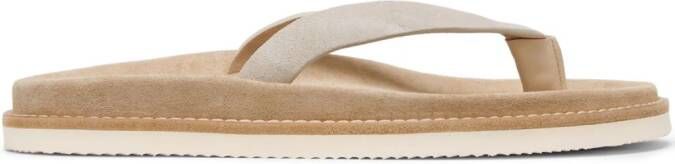 Brunello Cucinelli Mens Slippers In Sand Neutrals