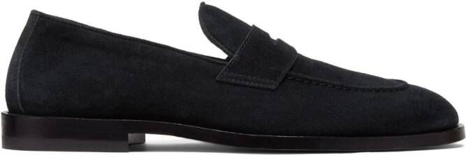 Brunello Cucinelli suede penny loafers Black