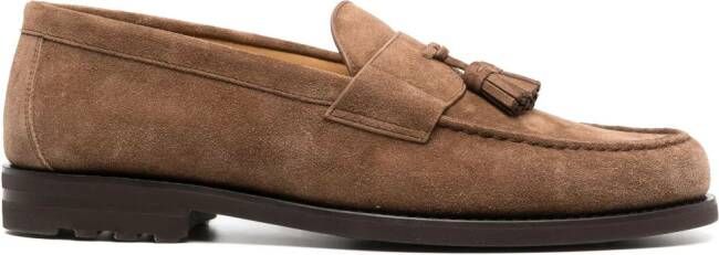 Brunello Cucinelli tassel-detail suede loafers Brown