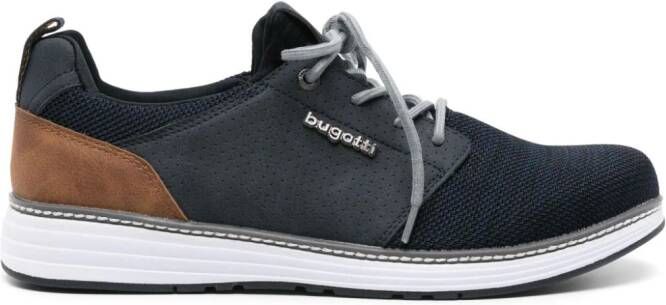 Bugatti logo-plaque mesh sneakers Blue