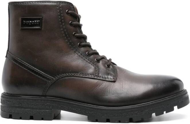 Bugatti Zaru leather ankle boots Brown