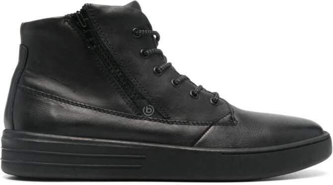 Bugatti zip-up leather boots Black