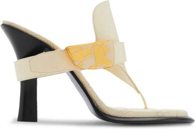 Burberry 100mm Bay leather mules Neutrals