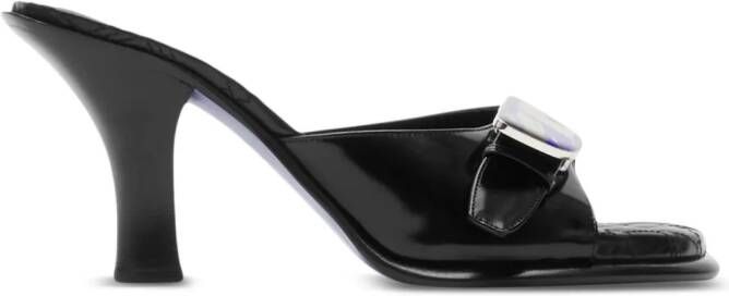 Burberry Bay leather sandals Black