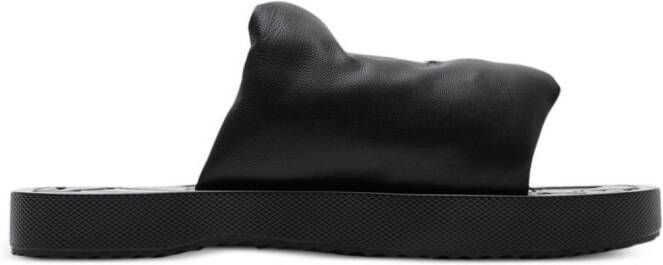 Burberry EKD Slab leather slides Black