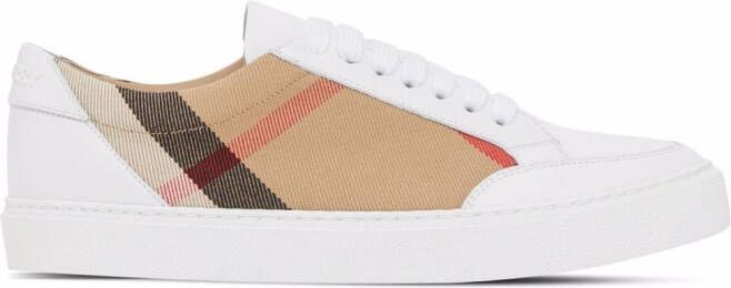 Burberry House Check low-top sneakers White