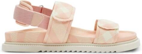Burberry Kids Check Sandals Pink