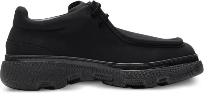 Burberry lace-up suede derby shoes Black