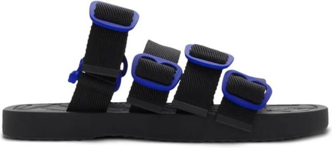 Burberry nylon strap sandals Black