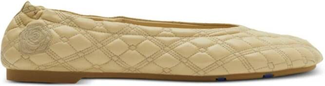 Burberry quilted leather ballerina shoes Neutrals