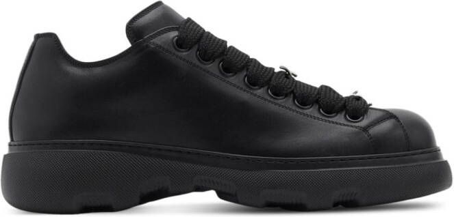 Burberry Ranger barbed-wire leather sneakers Black