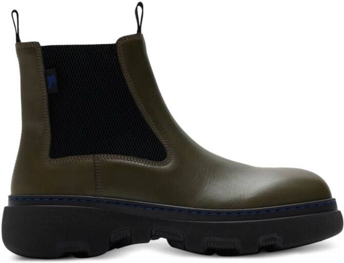 Burberry round-toe chelsea boots Green