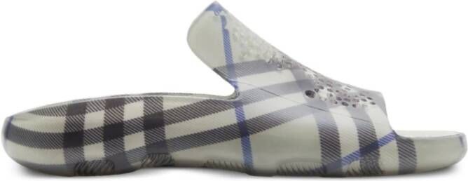 Burberry Stingray checked slides Grey