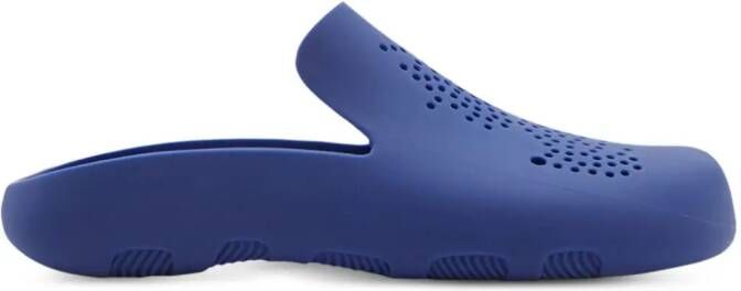 Burberry Stingray perforated clogs Blue