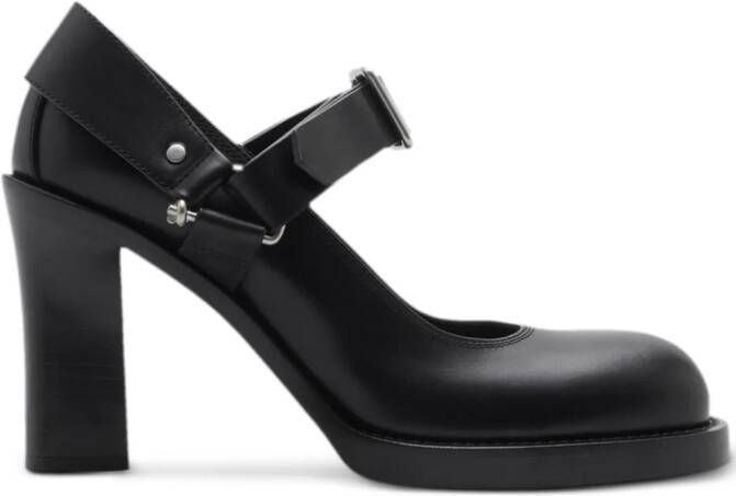 Burberry Stirrup 85mm leather pumps Black