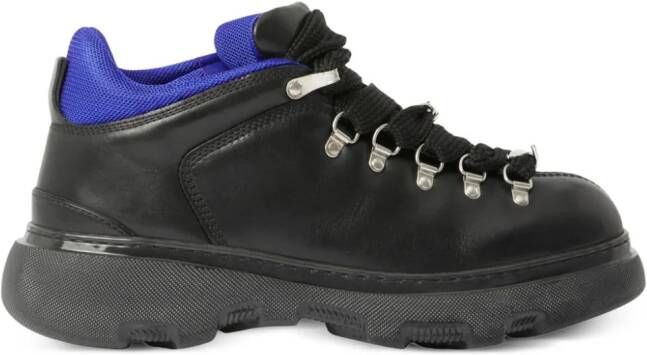 Burberry Trek ankle leather boots Black