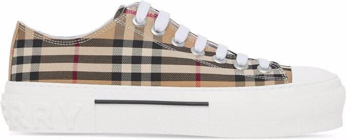 Burberry Vintage check cotton sneakers Neutrals